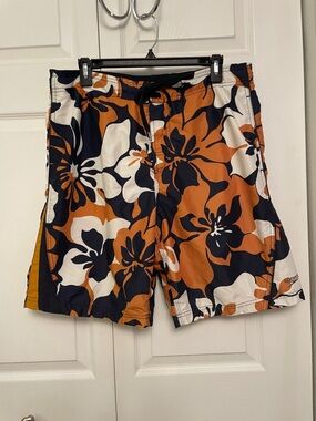 Speedo Men’s Board Shorts or Swim Trunks Floral Hawaiian Print Medium